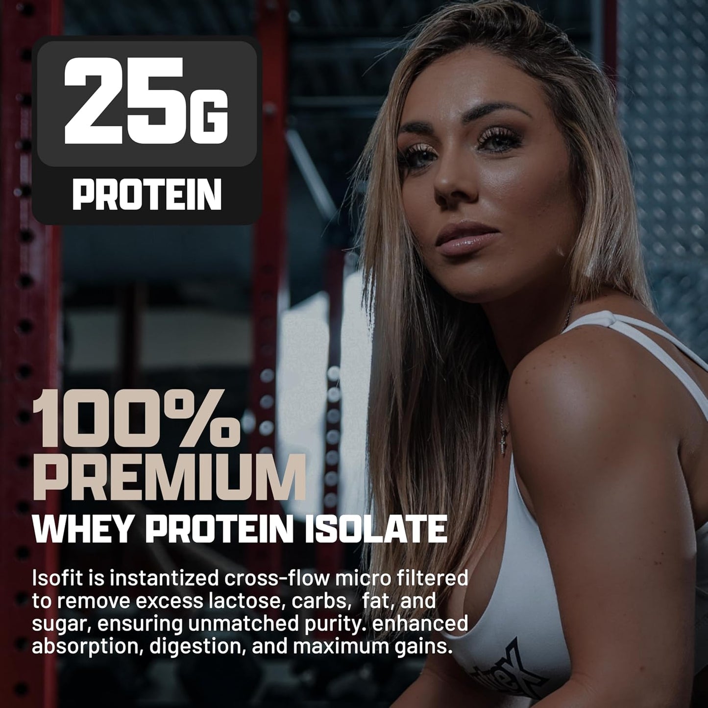 Nutrex Research IsoFit Whey Protein Isolate Powder - Cookies & Cream Flavor, 30 Servings