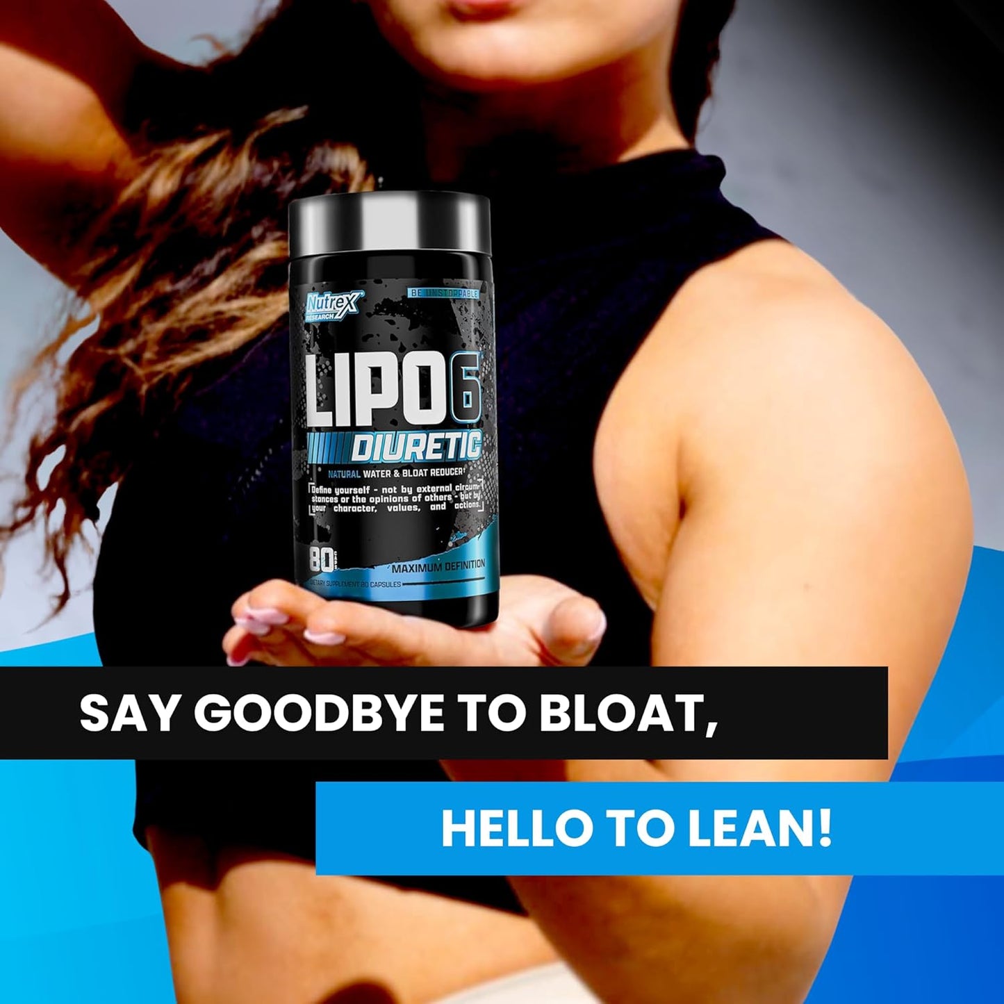 Nutrex Research Lipo 6 Black Diuretic Water Pills (80 Caps) - Reduce Bloat & Water Weight, Enhance Muscle Definition - Bloating Relief & Water Retention Pills