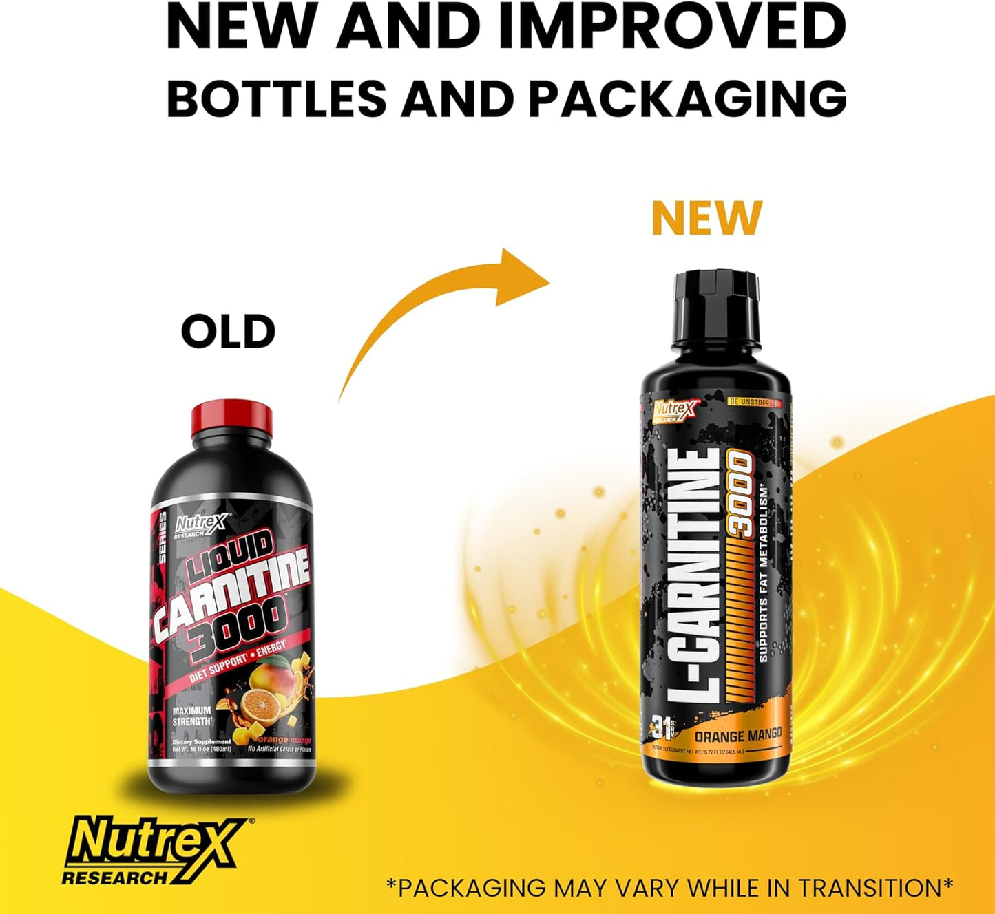 Nutrex Research Liquid Carnitine 3000 | Premium Fat Loss Support Supplement | Orange Mango Flavor | 16 Fl Oz Bottle