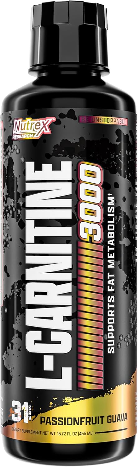 Nutrex Research Liquid Carnitine 3000 | Premium Passionfruit Guava Flavored Stimulant-Free Liquid Carnitine