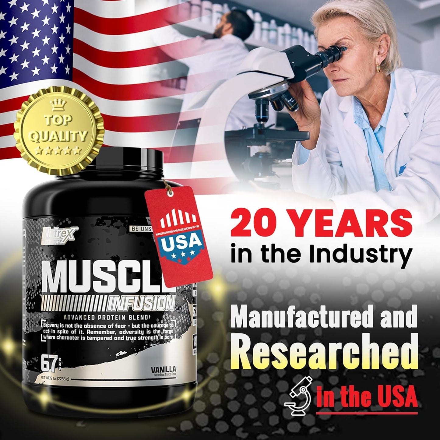 Nutrex Research Muscle Infusion Whey Protein Bundle - Vanilla & Chocolate Flavors - 5 lbs - Muscle Builder for Men & Women - Sports Nutrition Supplement - BoostGo Australia