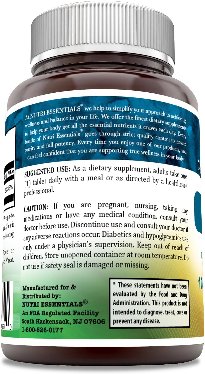 Nutri Essentials Biotin 10,000 mcg Supplement - 240 Tablets, Non-GMO, Gluten Free - Made in USA