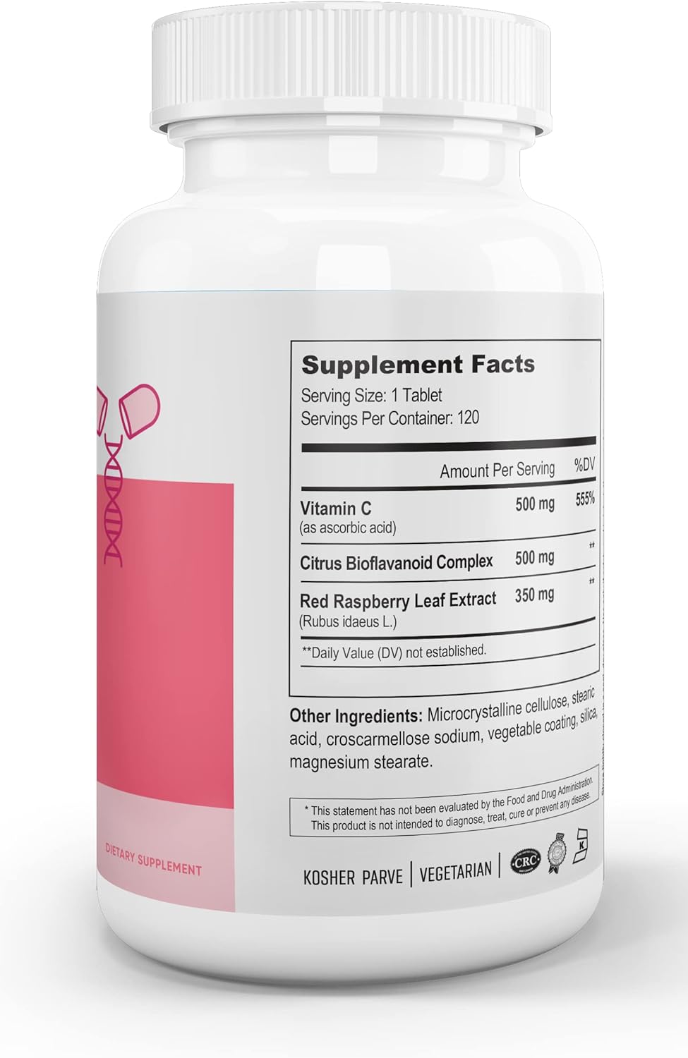Nutri Supreme Ultra C-Bio Plus - Female Support Formula with Red Raspberry, Vitamin C, Bioflavonoids - 120 Tablets, Vegetarian, Kosher