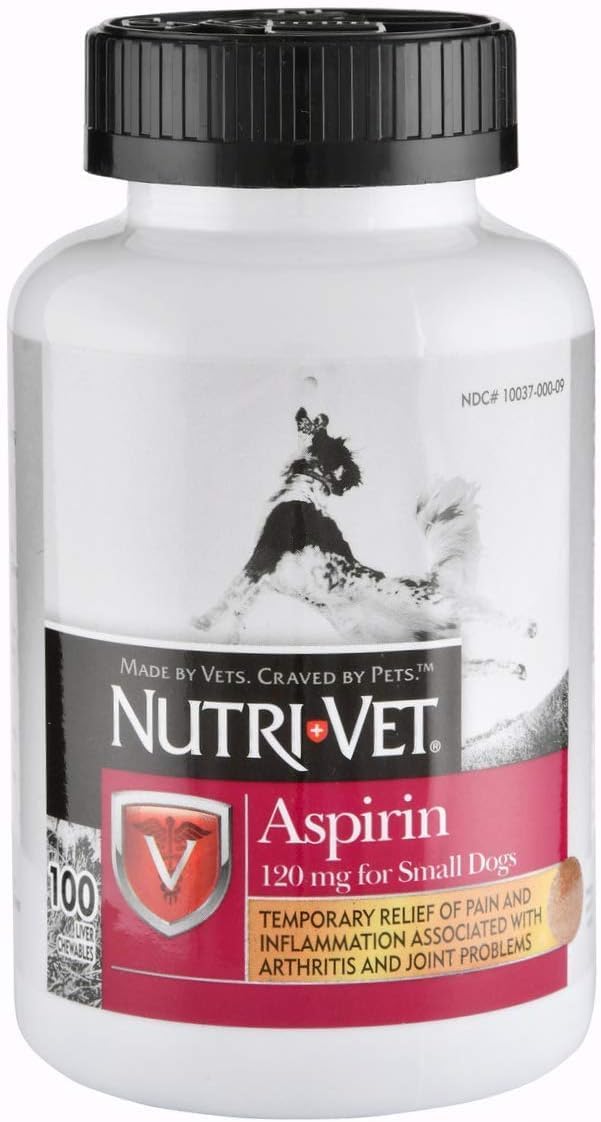 Nutri-Vet Aspirin for Small Dogs Under 50 lbs - 200 Count (120 mg) - 2 Pack