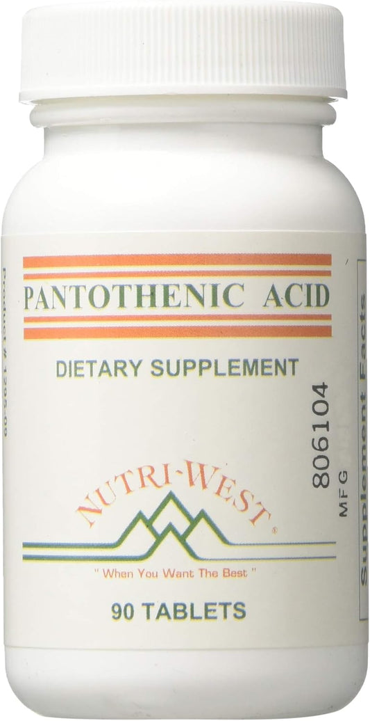 Nutri-West Pantothenic Acid Supplement - 90 Tablets for Enhanced Health and Wellbeing