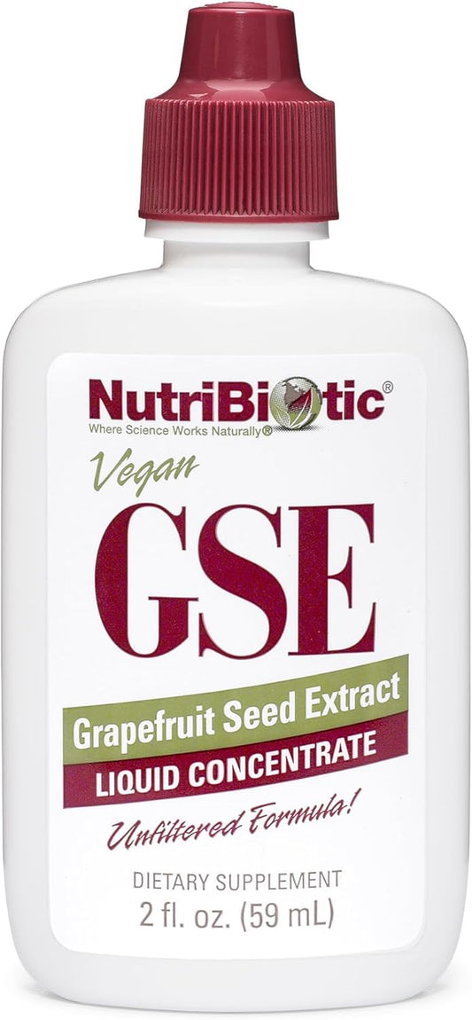 NutriBiotic GSE Liquid 2 Oz - Original Grapefruit Seed Extract Concentrate with Bioflavonoids - Immune & Health Support - Vegan, Gluten Free, Non-GMO - BoostGo Australia