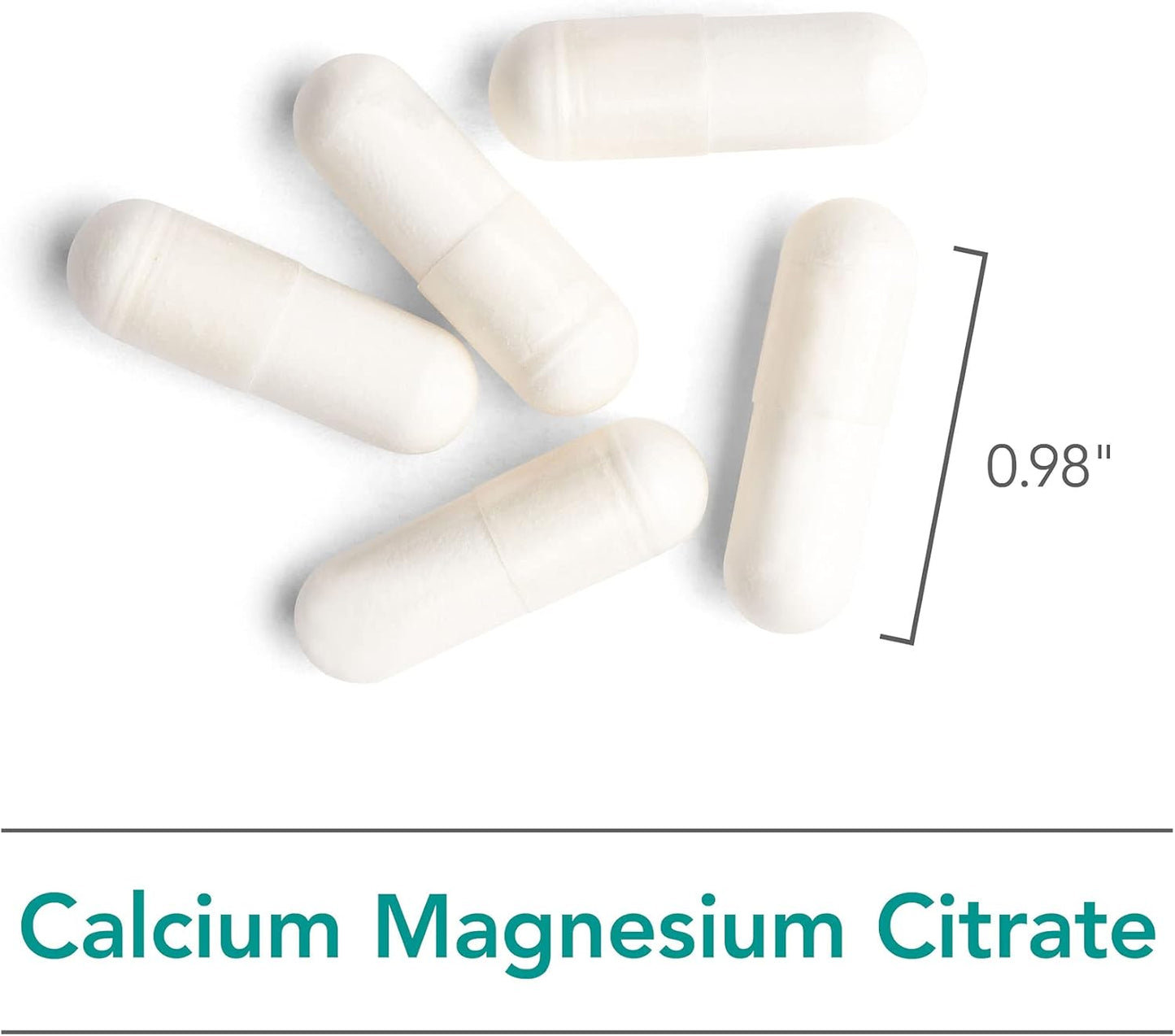 Nutricology Calcium Magnesium Citrate Supplement - 100 Vegetarian Capsules for Bone Health - Pure & Well-Absorbed Calcium Citrate Formula