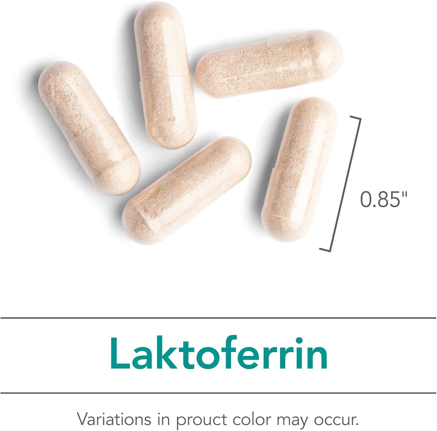 Nutricology Laktoferrin 350mg Supplement with Bovine Colostrum and Immune Peptide - Iron Support for Immune Health - 120 Vegicaps