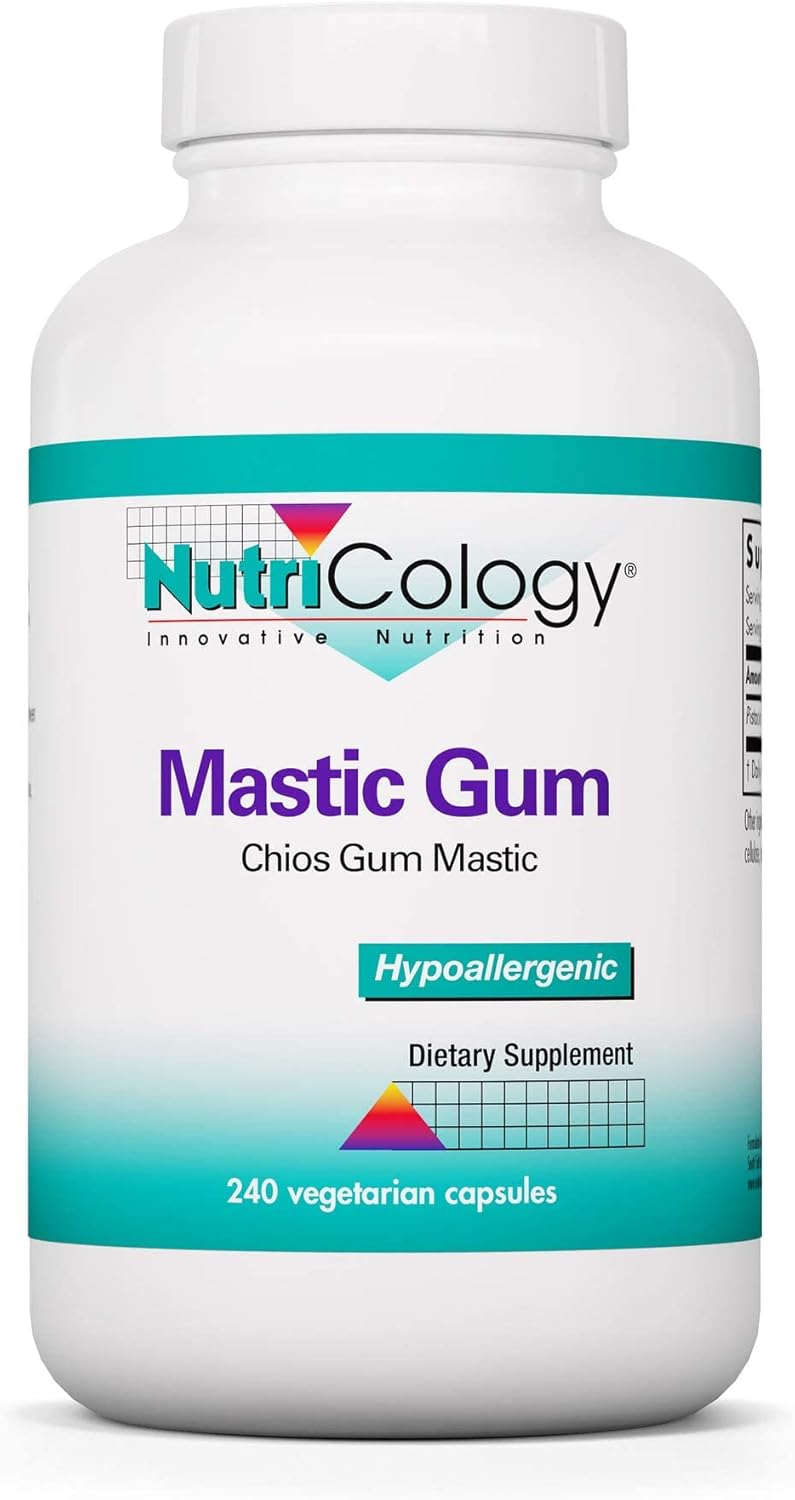 Nutricology Mastic Gum Capsules - Chios Matisha Supplement for GI Health, Hypoallergenic & Vegetarian - 240 Count - BoostGo Australia