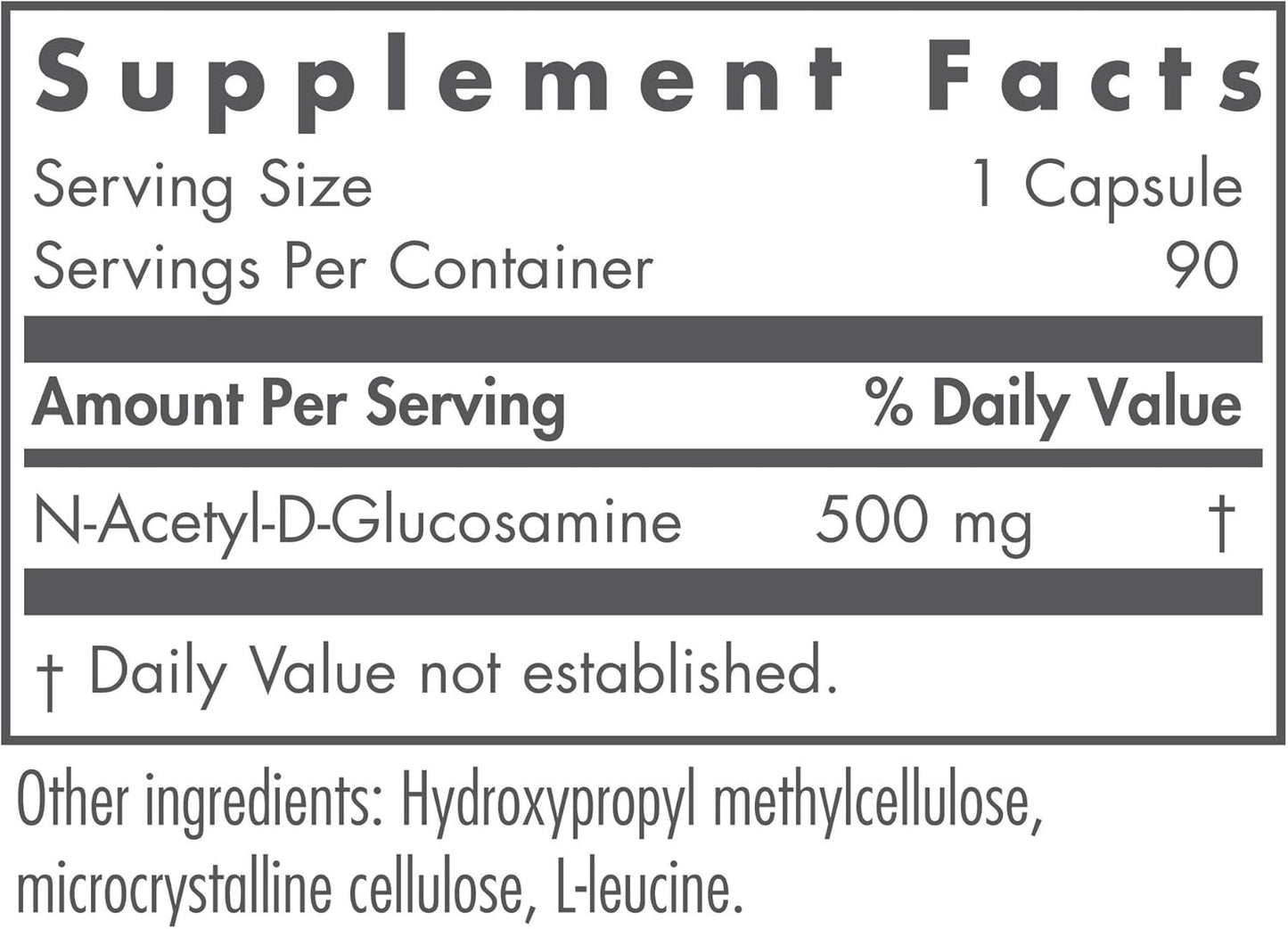 Nutricology N-Acetyl D-Glucosamine 500mg Supplement - Joint Support Formula for Mobility - Vegan Capsules, 90 Count