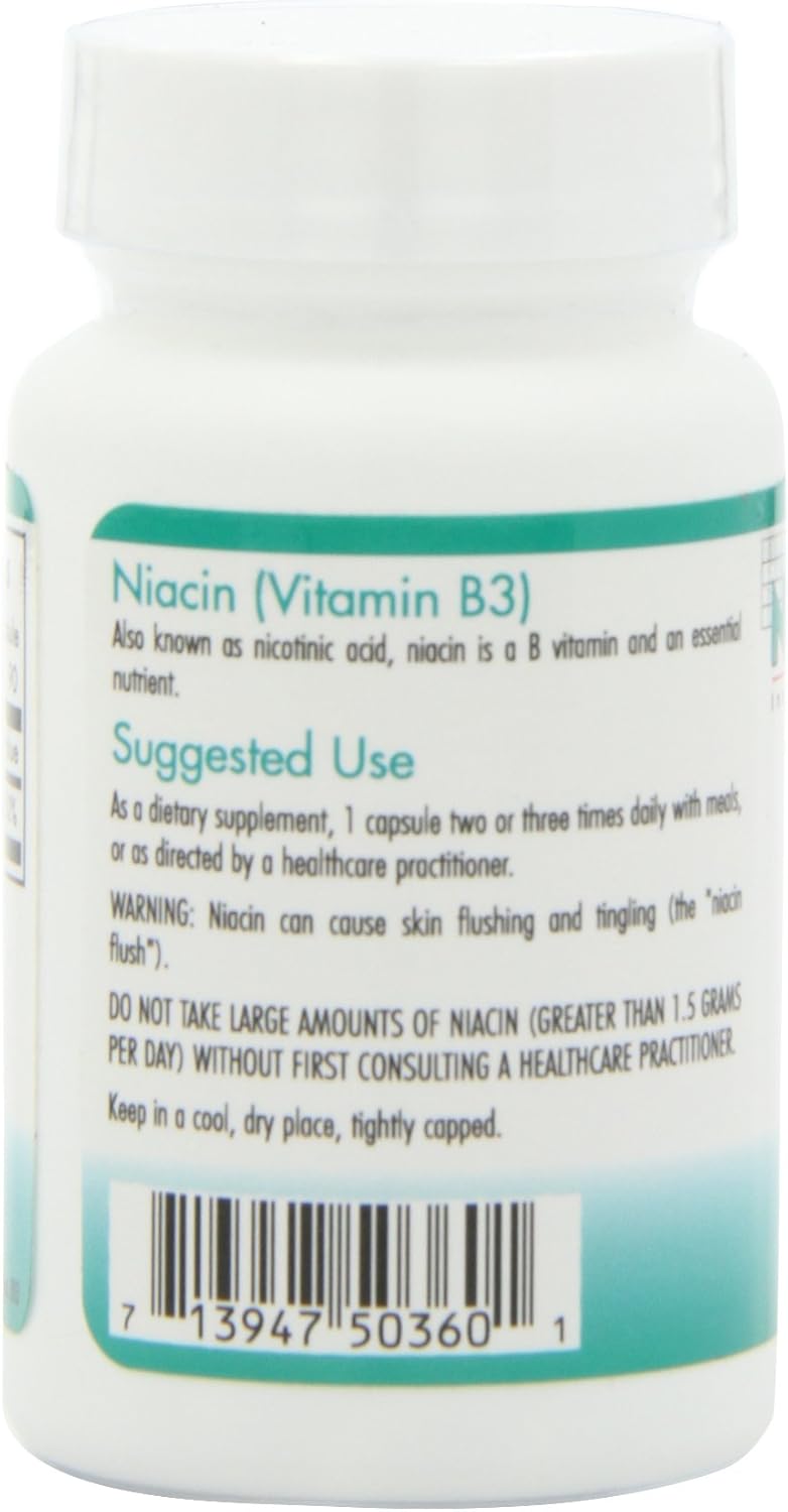 Nutricology Niacin Supplement 250mg - Flush-Free Vitamin B3 for Men & Women - Nicotinic Acid NAD Capsules - 90 Count