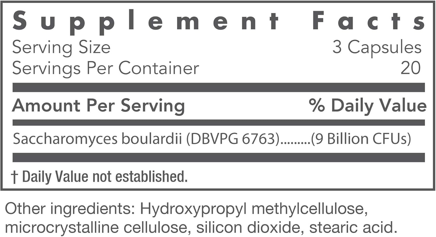 Nutricology Saccharomyces Boulardii Probiotic Supplement - 120 Count, 450mg S. Boulardii Probiotic Yeast for GI Tract Support