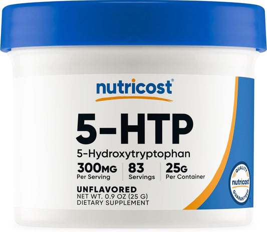 Nutricost 5-HTP Powder - 25 Grams (300mg) Gluten Free & Non-GMO - Pure 5-HTP Supplement