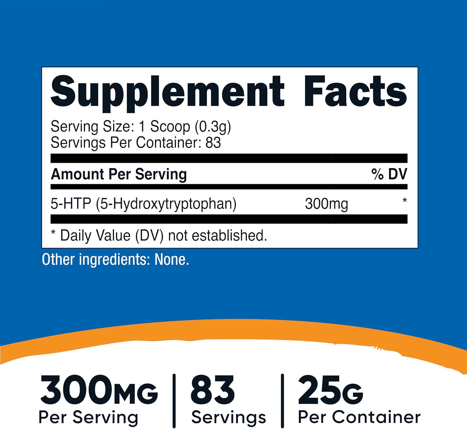 Nutricost 5-HTP Powder - 25 Grams (300mg) Gluten Free & Non-GMO - Pure 5-HTP Supplement