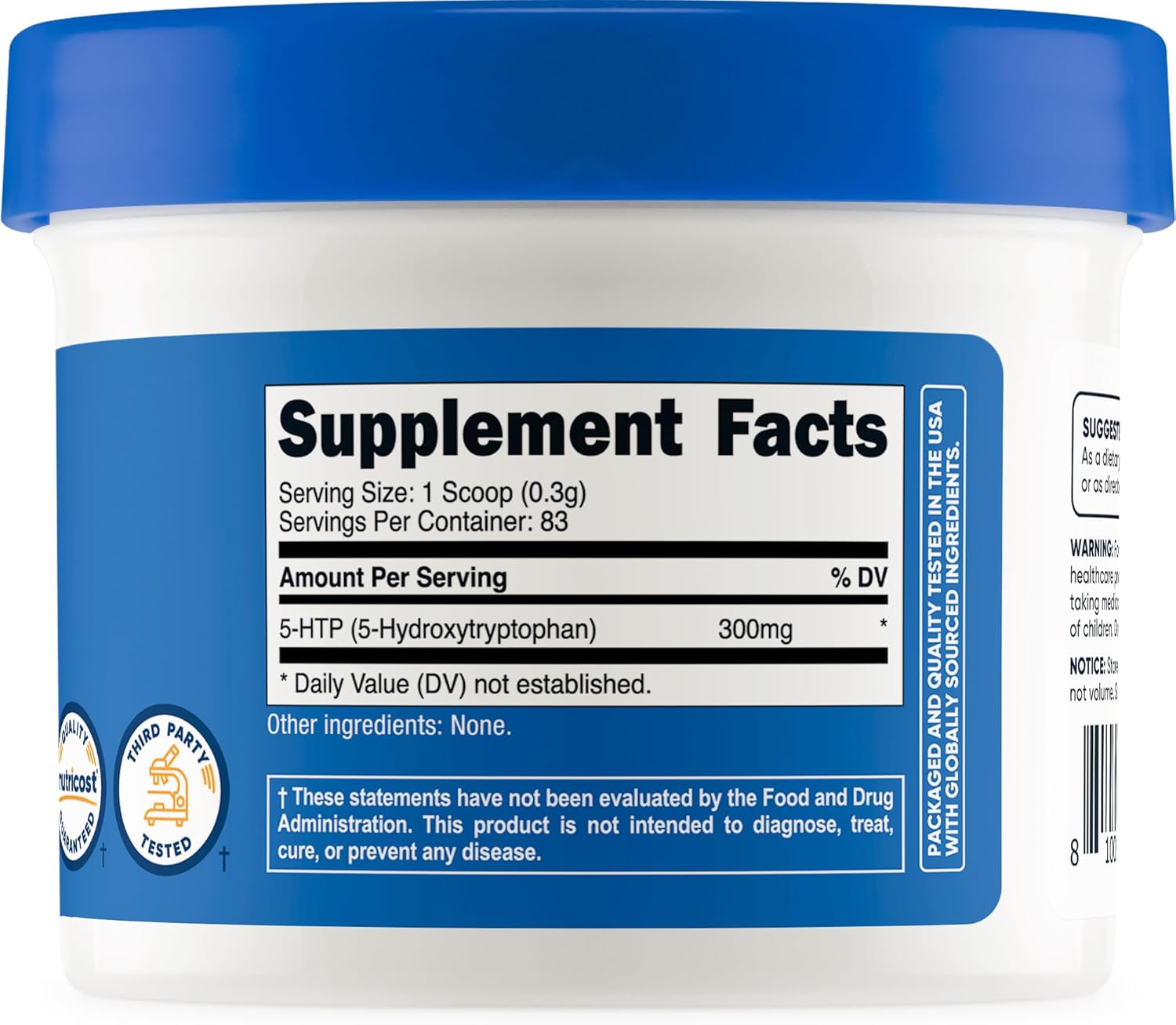 Nutricost 5-HTP Powder - 25 Grams (300mg) Gluten Free & Non-GMO - Pure 5-HTP Supplement