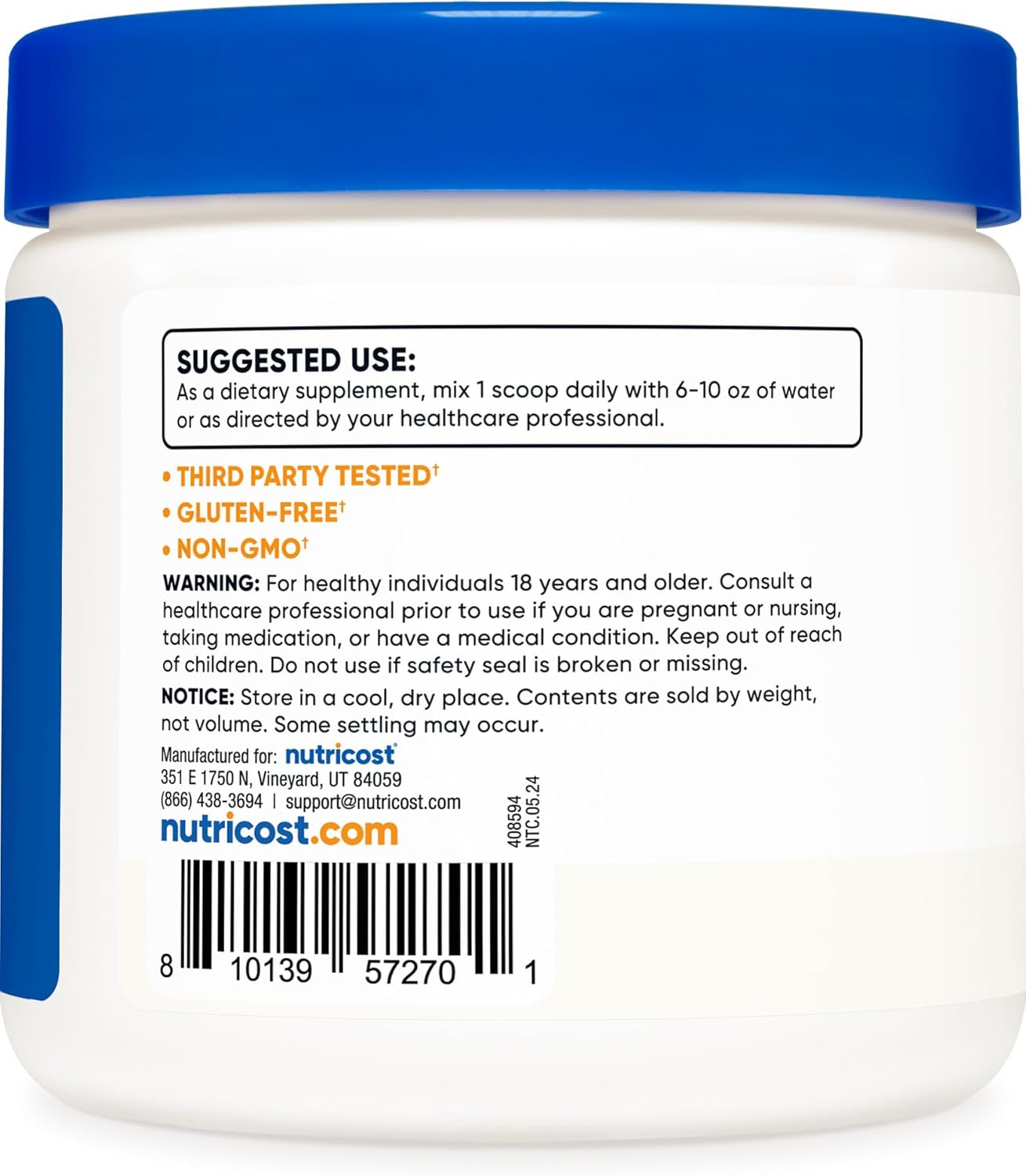 Nutricost Acerola Cherry Powder - 0.5 LB - Gluten Free & Non-GMO - Natural Vitamin C Supplement