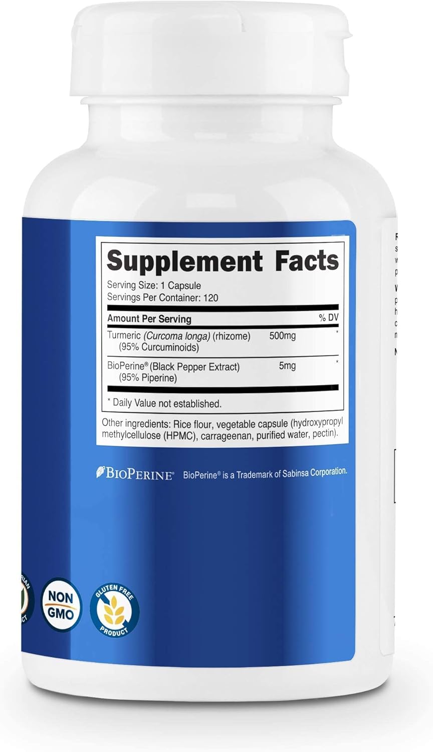 Nutricost Alpha Lipoic Acid 600mg, CoQ10 100mg, and Turmeric 500mg Capsules with BioPerine - 480 Total Capsules