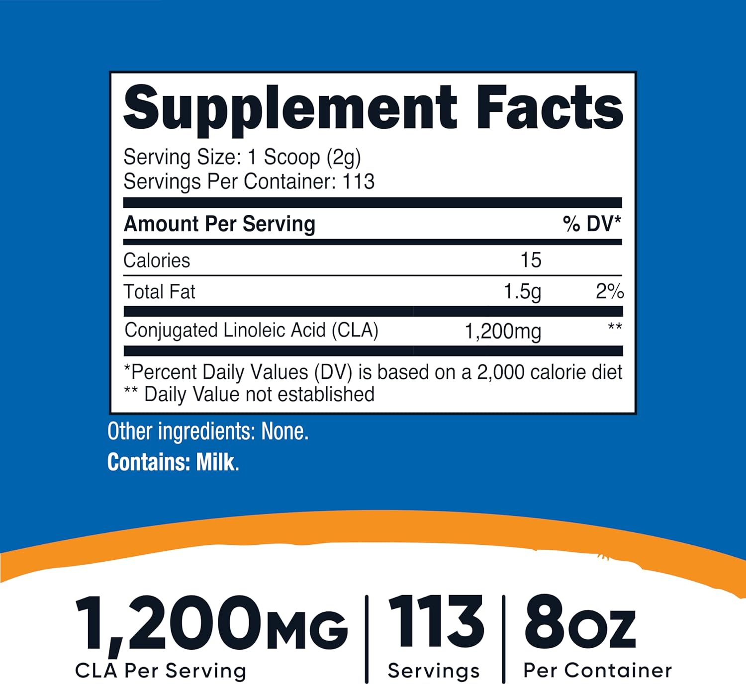 Nutricost CLA Powder 8oz (227g) - Gluten Free, GMO Free Conjugated Linoleic Acid Supplement
