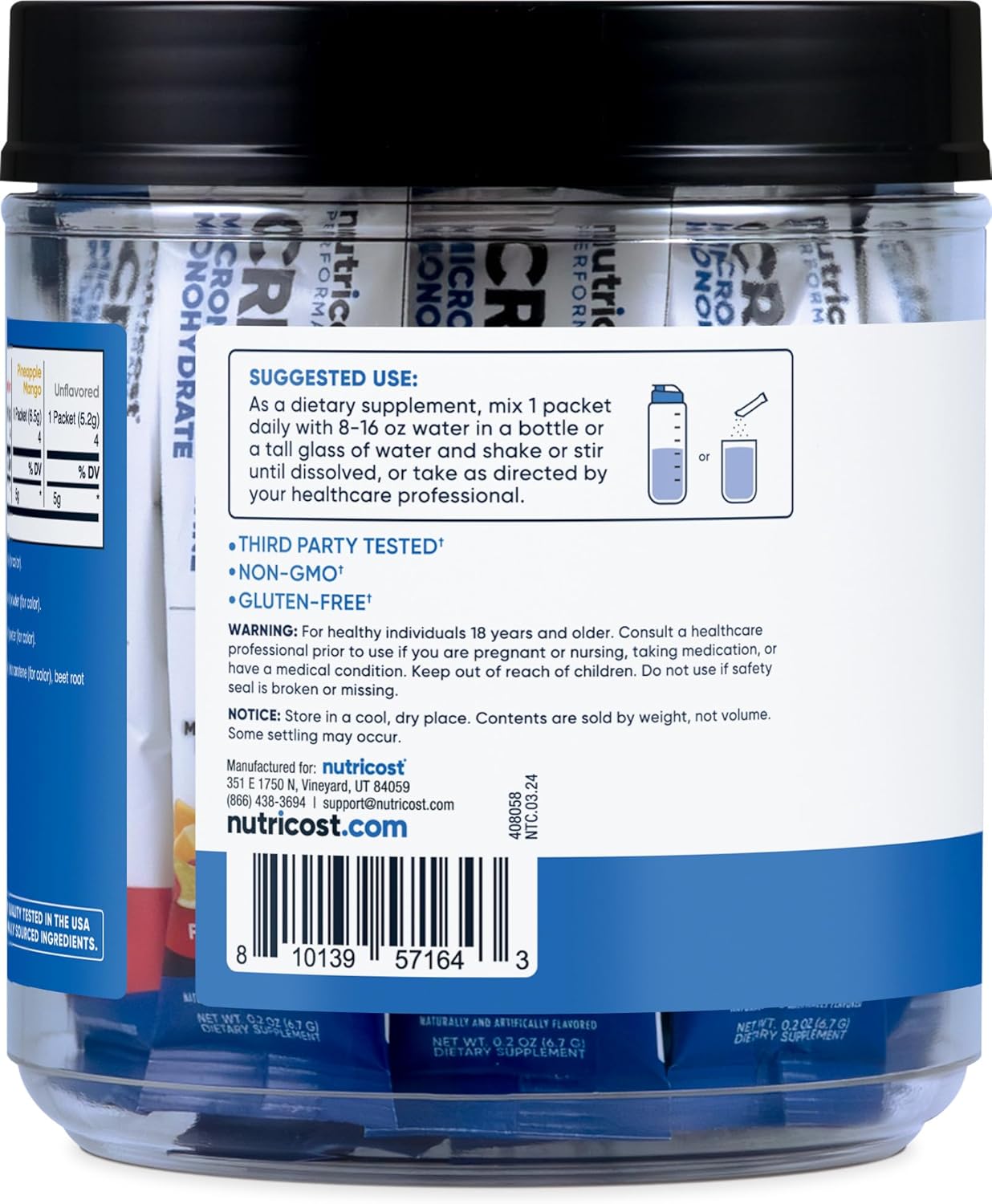Nutricost Creatine Monohydrate Powder Stickpacks Variety Pack - 5 Flavors, 20 Servings, Micronized Formula with 5g Creatine Per Serving