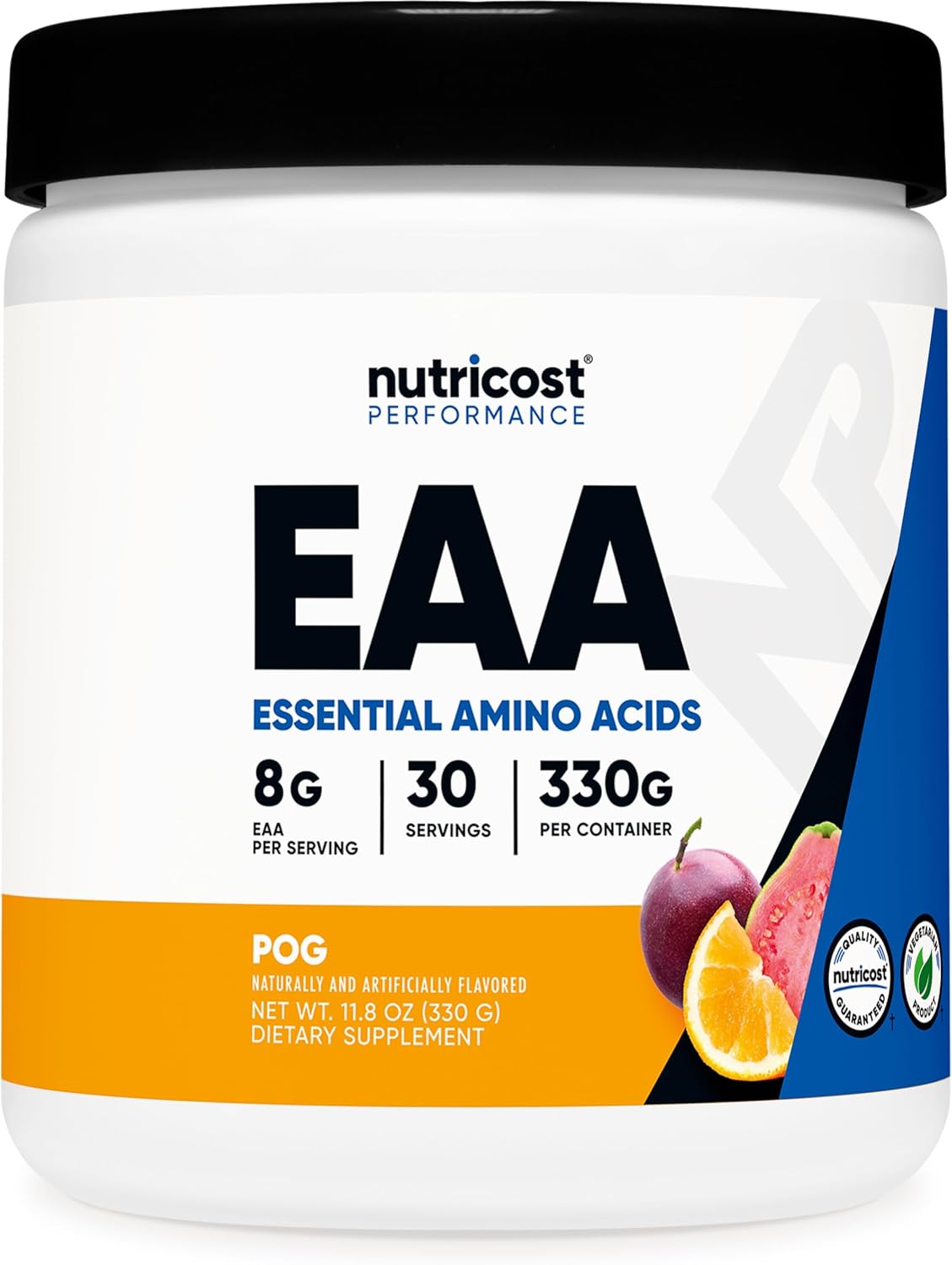 Nutricost EAA Powder 30 Servings - POG Flavor - Essential Amino Acids - Non-GMO, Gluten Free, Vegetarian