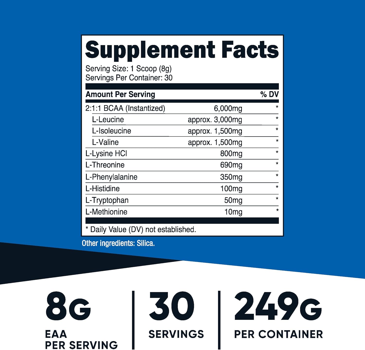 Nutricost EAA Powder 30 Servings - Unflavored Essential Amino Acids - Non-GMO, Gluten Free, Vegetarian Friendly