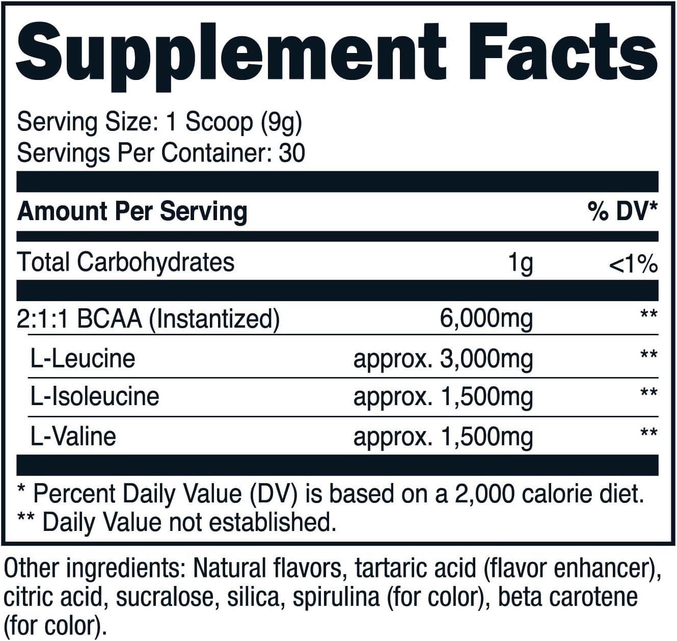 Nutricost Green Apple BCAA Powder - 30 Servings, Vegetarian, Non-GMO, Gluten Free, 2:1:1 Ratio