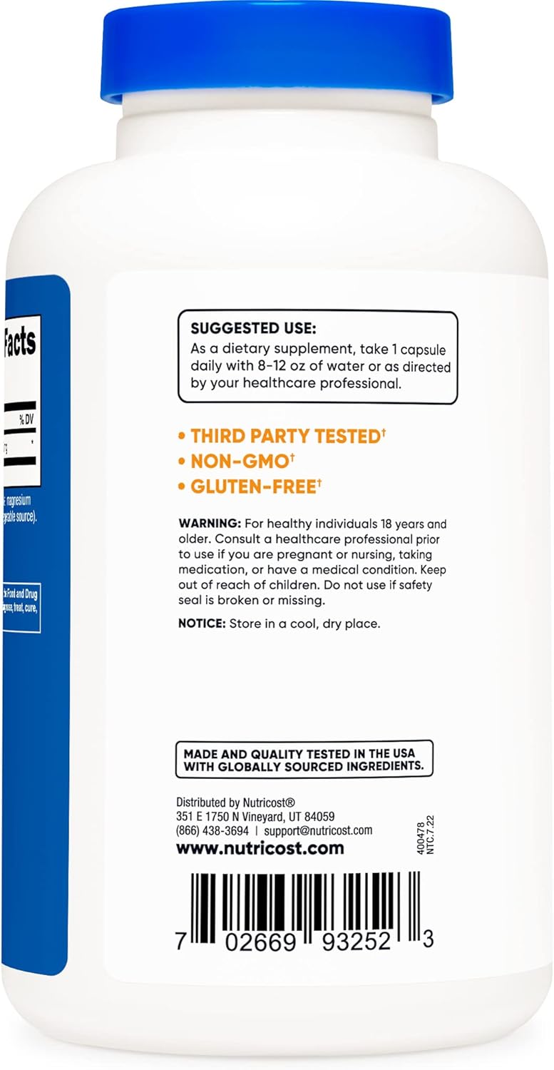 Nutricost L-Ornithine 500mg Supplement - Twin Pack of 180 Capsules