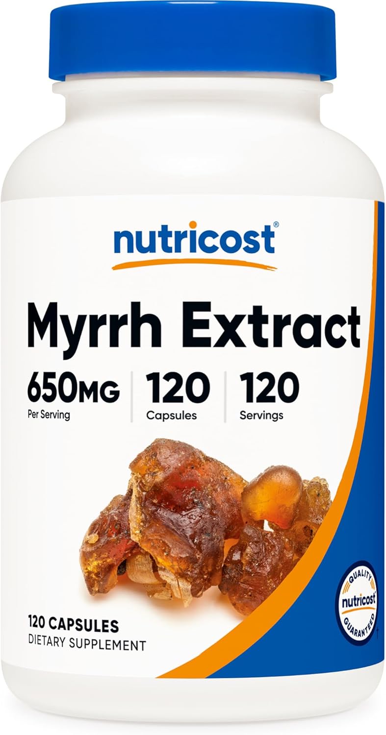 Nutricost Myrrh Extract Capsules 650 MG - 120 Capsules, Gluten Free, Vegetarian, Non-GMO - Herbal Supplement - BoostGo Australia