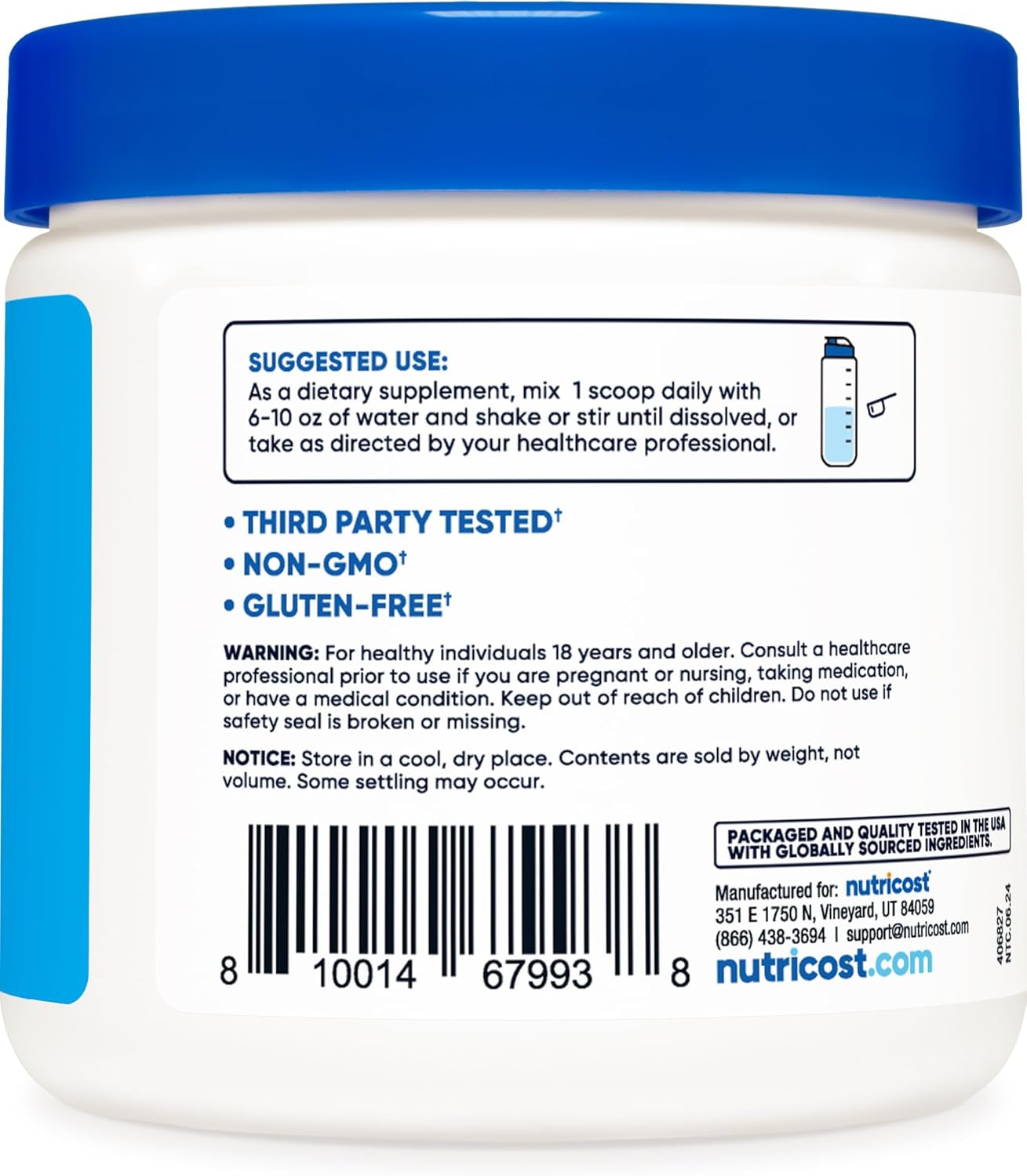 Nutricost Potassium BHB Salts: Exogenous Ketone Supplement with 6.4g Beta-Hydroxybutyrate - 250g