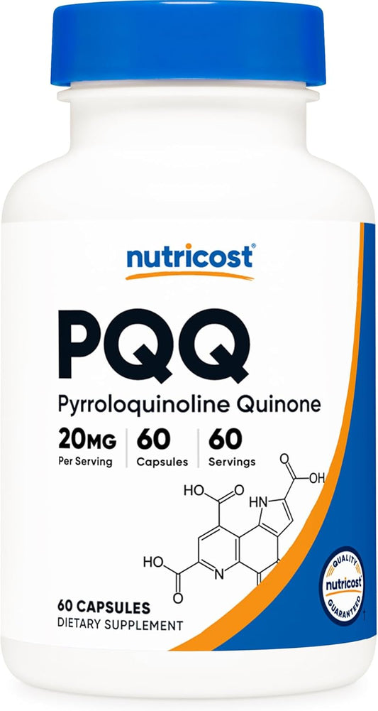 Nutricost PQQ (Pyrroloquinoline Quinone) 20mg - 60 Vegetarian Capsules, Non-GMO & Gluten Free