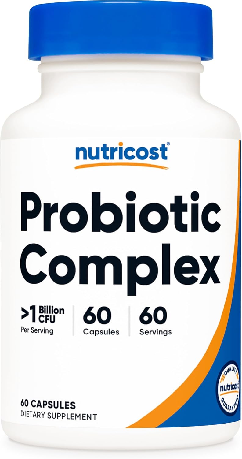 Nutricost Probiotic Complex - 60 Capsules, Over 1 Billion CFU, Gluten-Free & Non-GMO