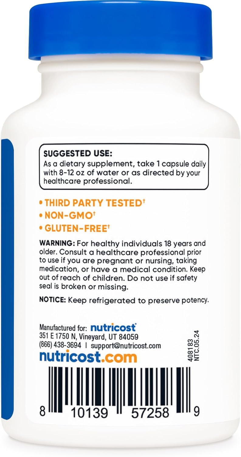 Nutricost Probiotic Complex - 60 Capsules, Over 1 Billion CFU, Gluten-Free & Non-GMO