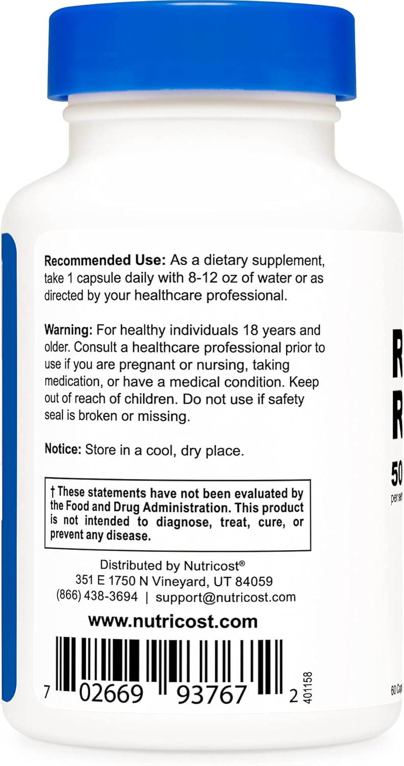Nutricost Rhodiola Rosea 500mg Capsules - 2 Bottles, Gluten Free and Non-GMO Supplement