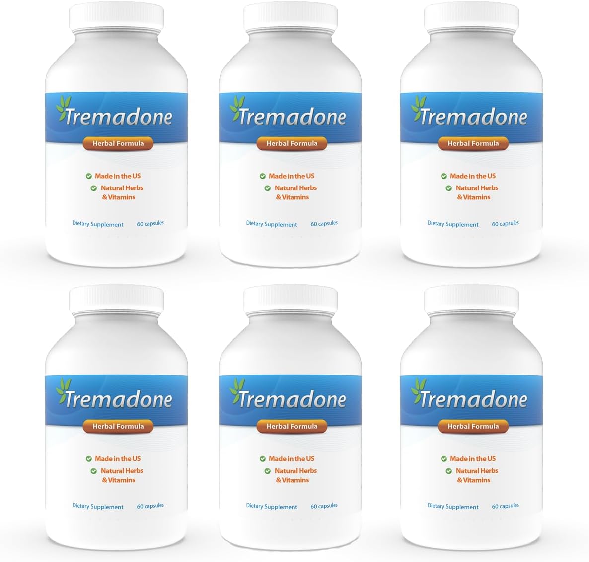 Nutriganix Tremadone Essential Tremor Relief Supplement - Natural, Gluten-Free, Dairy-Free for Hand, Arm, Head, Leg, Feet, Body Shaking (6)