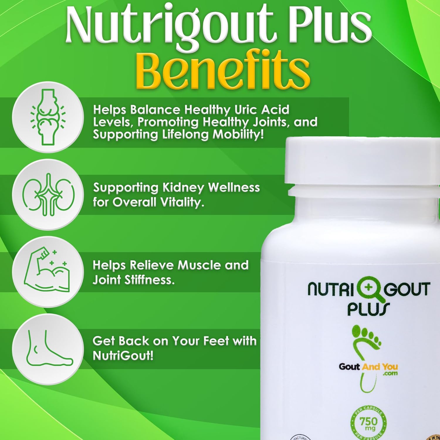 NutriGout Plus Bundle: Uric Acid Support with 3000 mg Tart Cherry Extract for Gout Relief