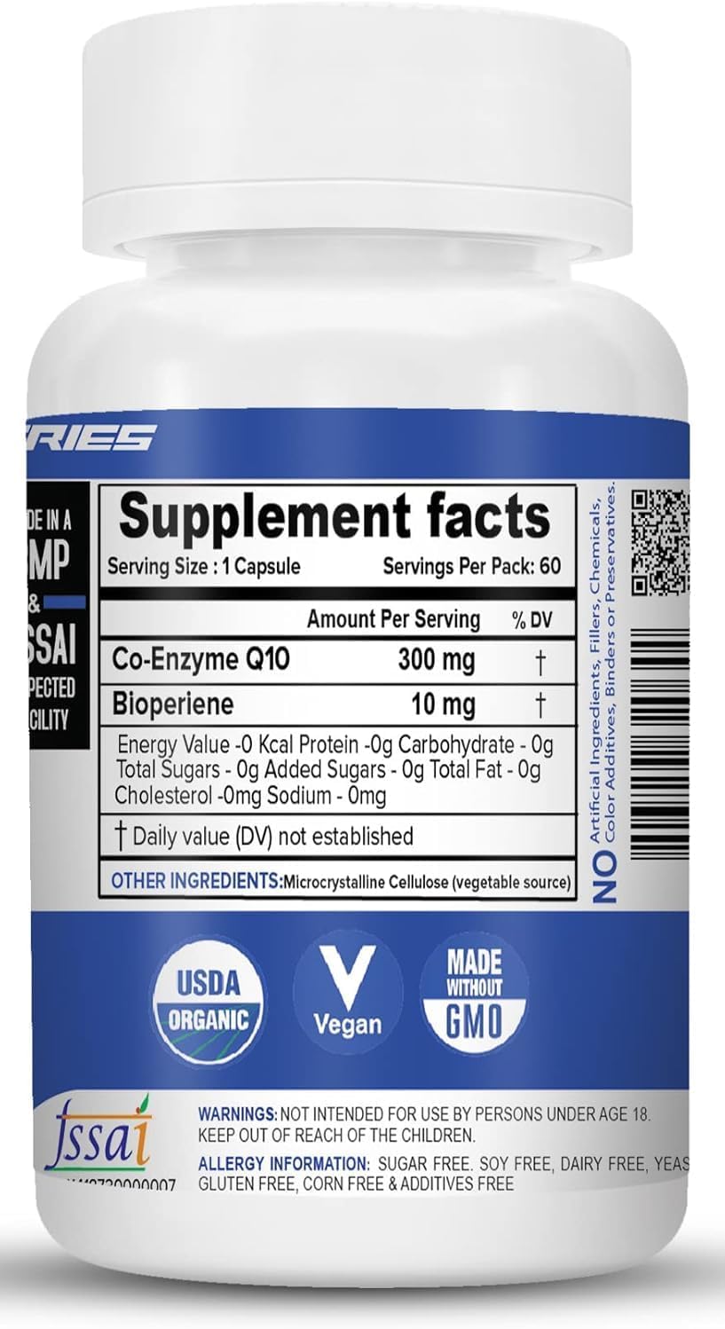 NutriJa CoQ10 300mg Capsules - 60 Count