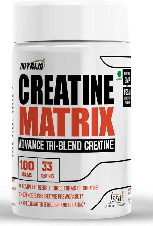 NutriJa CREATINE Matrix™ - 100g Pineapple Flavor - Creatine HCL, Nitrate, & Magnesium Chelate Blend