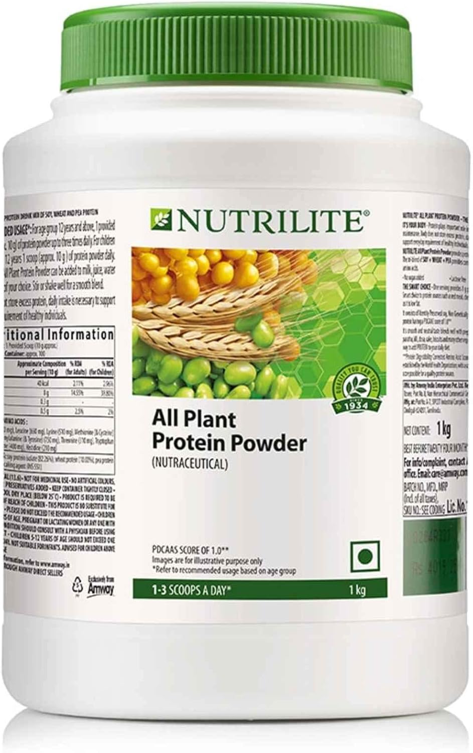 Nutrilite All Plant Protein Powder 1Kg - Amway's Plant-Based Protein Supplement