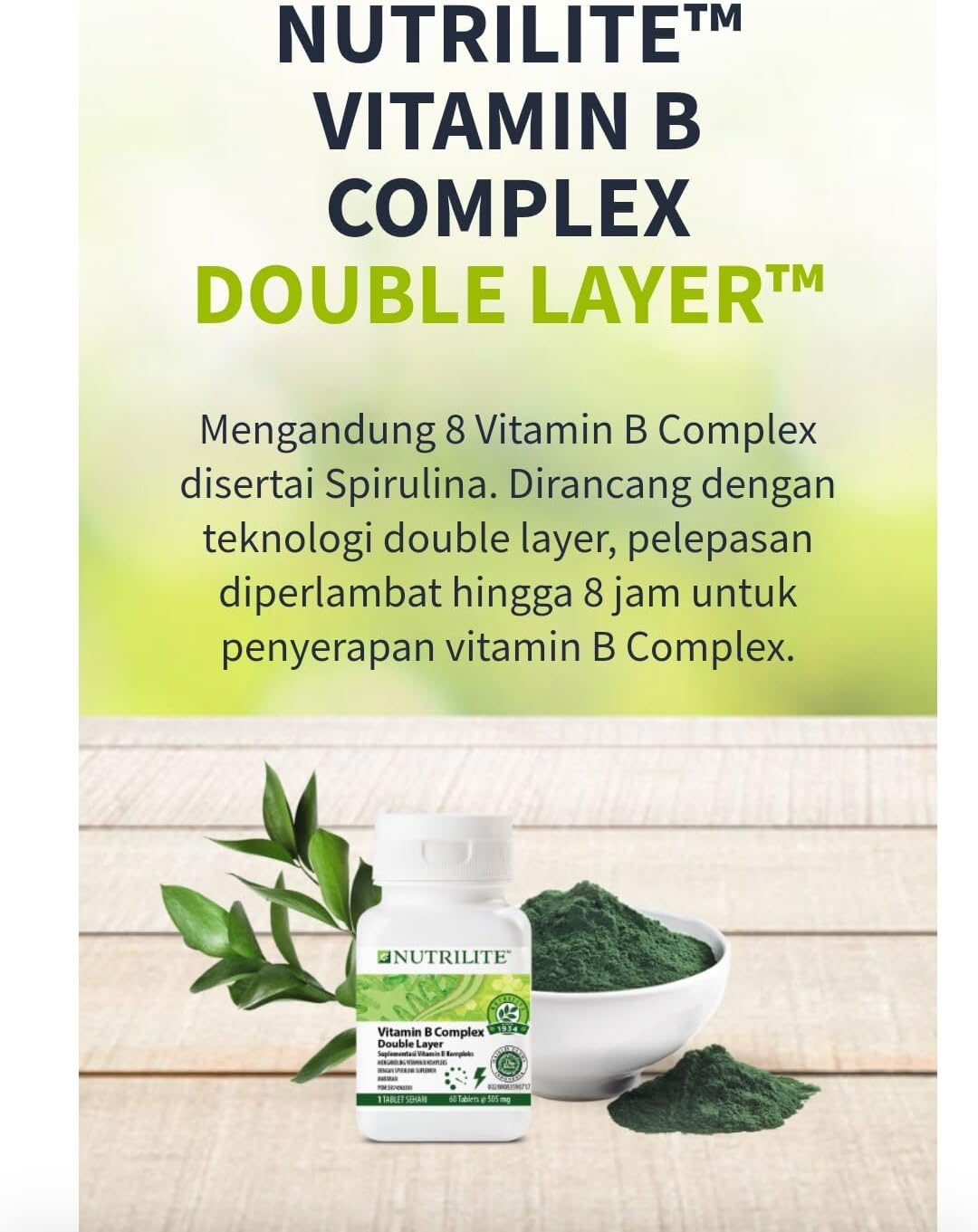 Nutrilite Vitamin B Dual-Action Supplement - 120 Tablets for Energy and Immune Support