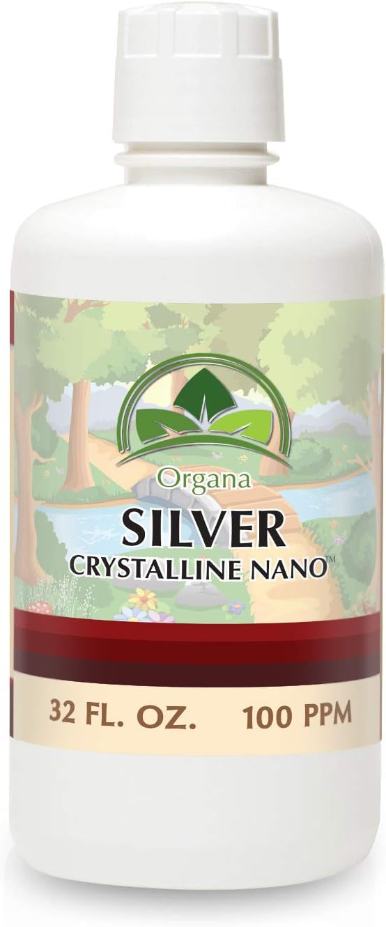 NutriNoche Organa Crystalline Nano Colloidal Silver 100 PPM 32 oz - Boost Immune System