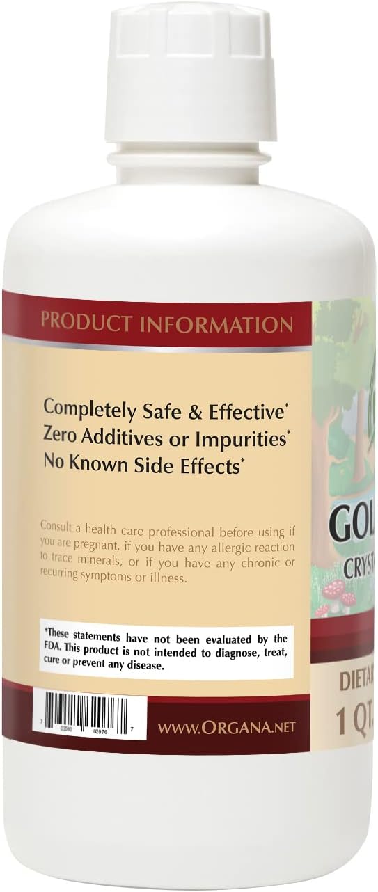 NutriNoche Organa Pure Crystalline Liquid Gold Supplement - 30 PPM - Colloidal Minerals 32 Ounce