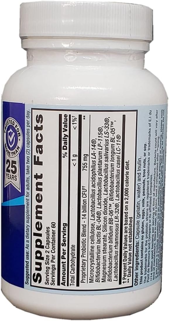 Nutrition Now Pb 8 Acidophilus Capsules - 120 Count Bottle