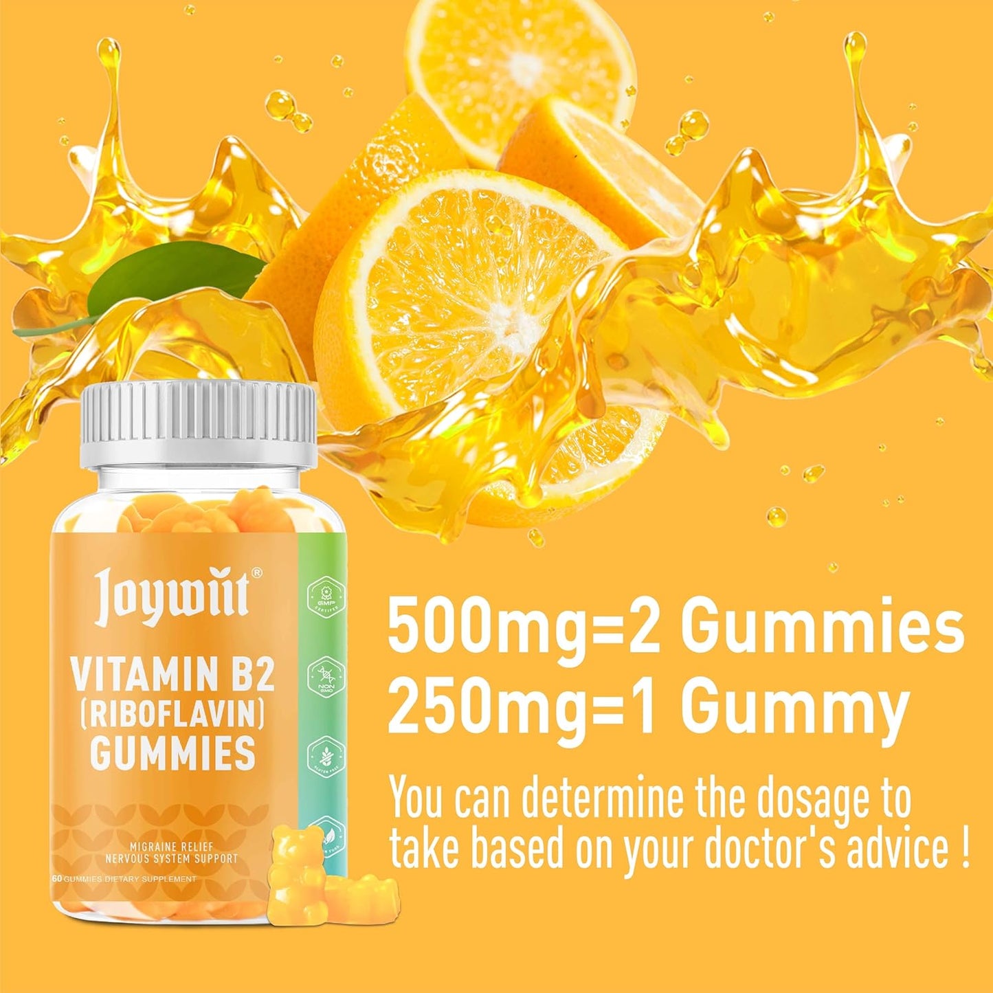 Nutritious Joywiit Vitamin B2 and Soursop Graviola Gummies for Health-conscious Individuals