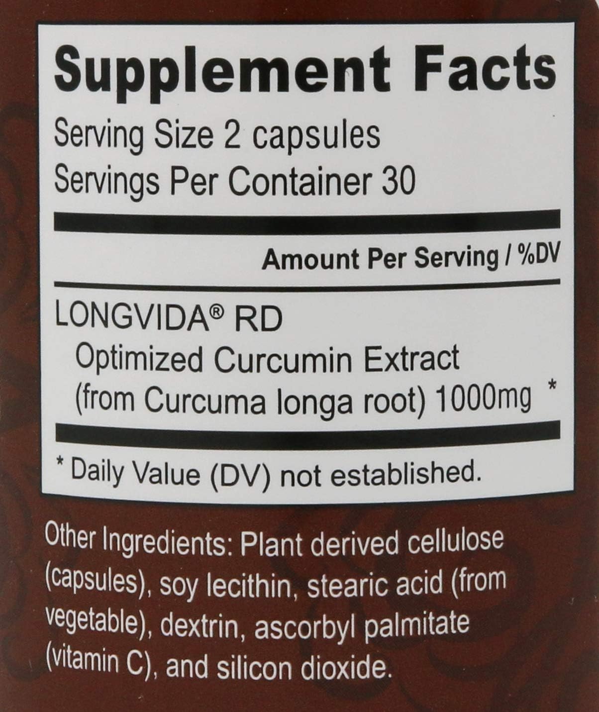 Nutrivene Curcumin Longvida 500mg Capsules, 2-Pack - Powerful Antioxidant Supplement for Joint Health and Inflammation Support