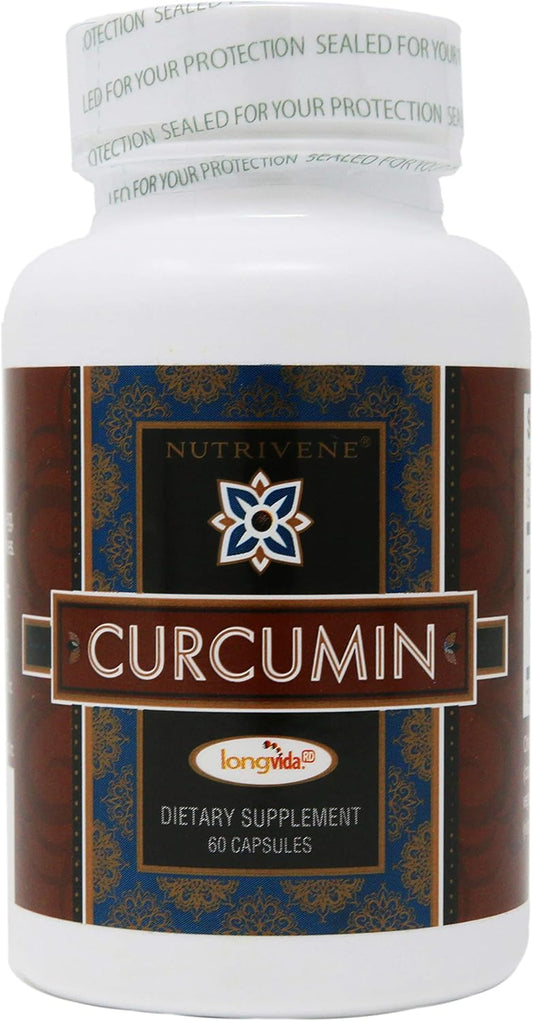 Nutrivene Longvida Curcumin Capsules - 500mg (60 Count) - Premium Quality Supplement
