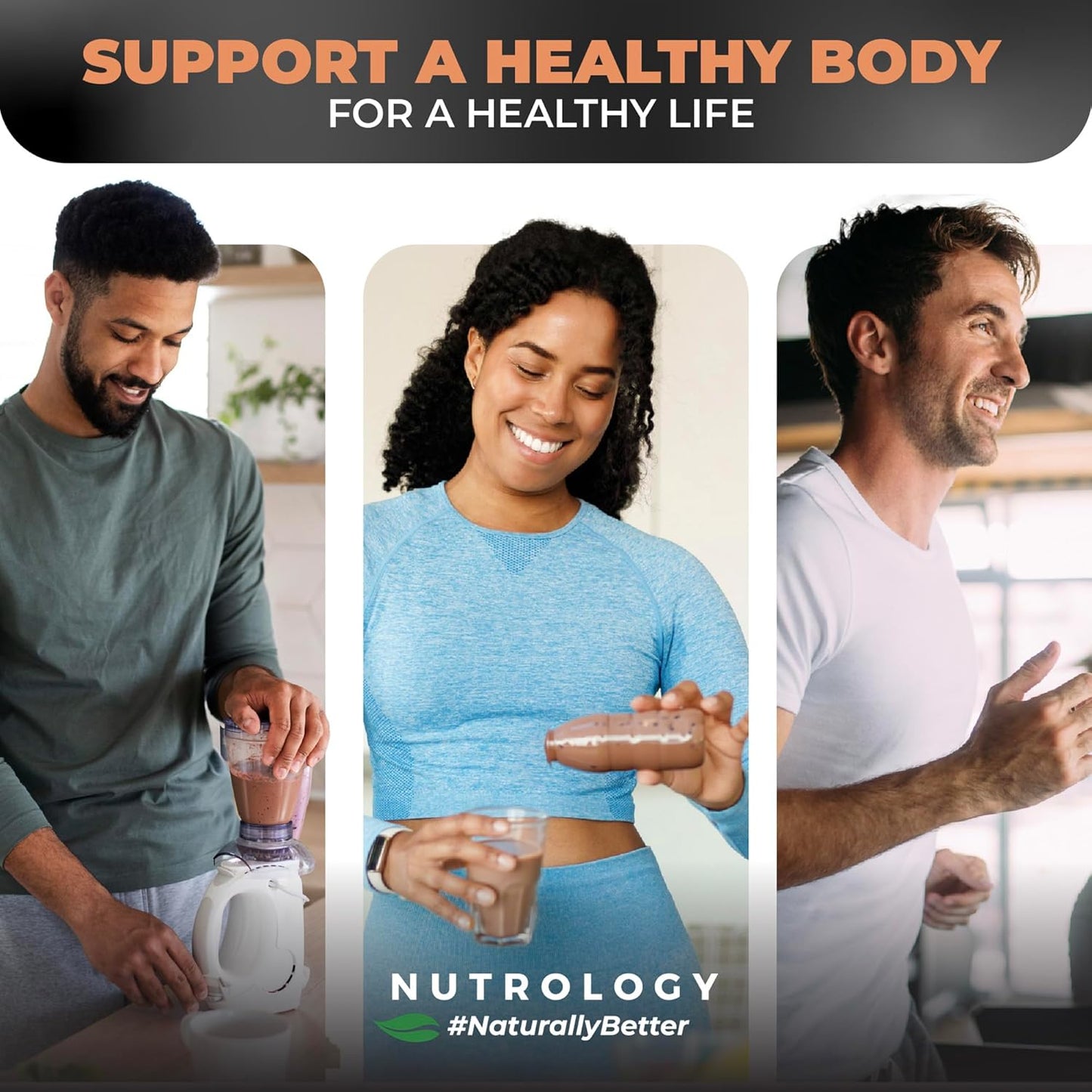 Nutrology TRIPACT Creamy Chocolate Protein Powder: 7-in-1 Meal Replacement Shake with Grass Fed Whey, Pea, Rice, Greens, Probiotics, BCAAs & Amino Energy - 40 Servings - BoostGo Australia
