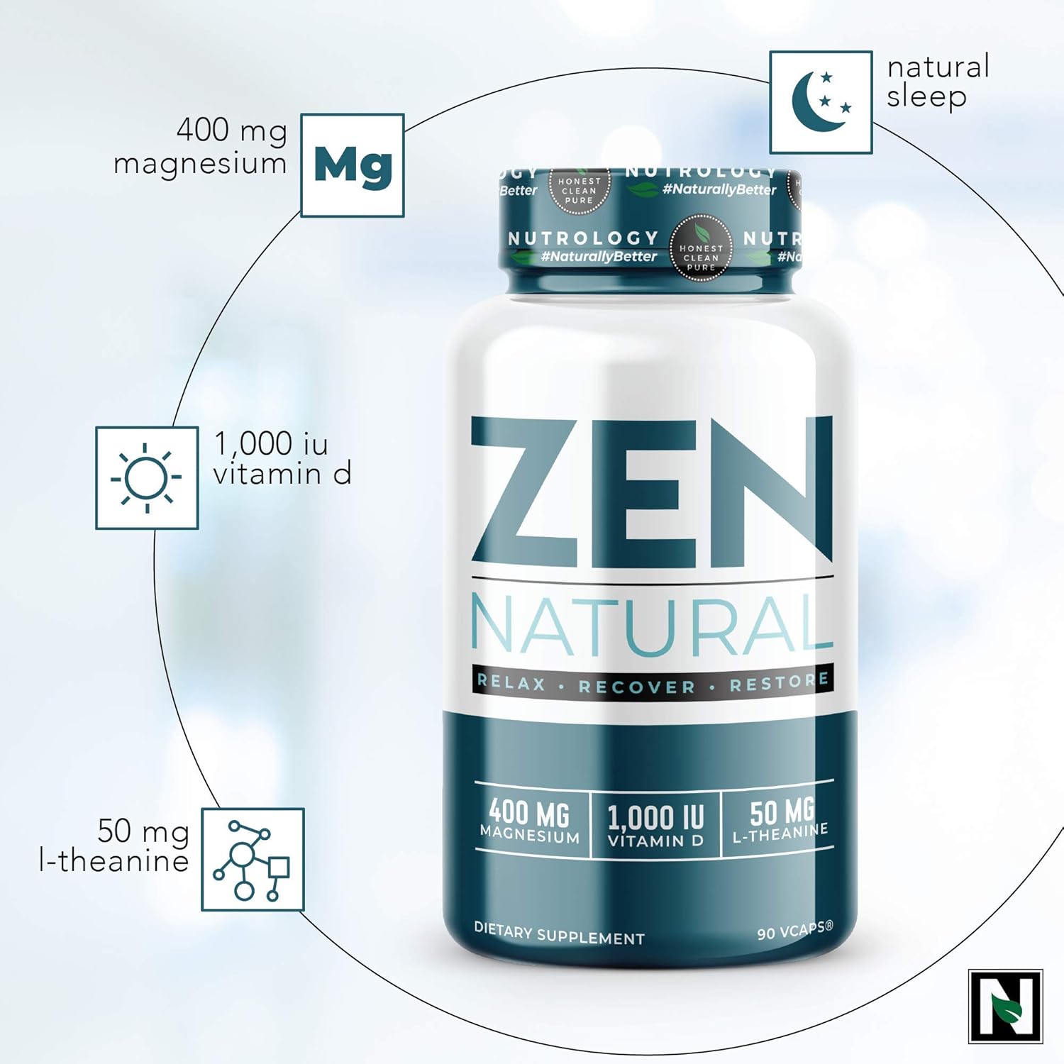 Nutrology TRIPACT Superberry Protein Powder & Zen Natural Magnesium Supplement Bundle - 70 Servings