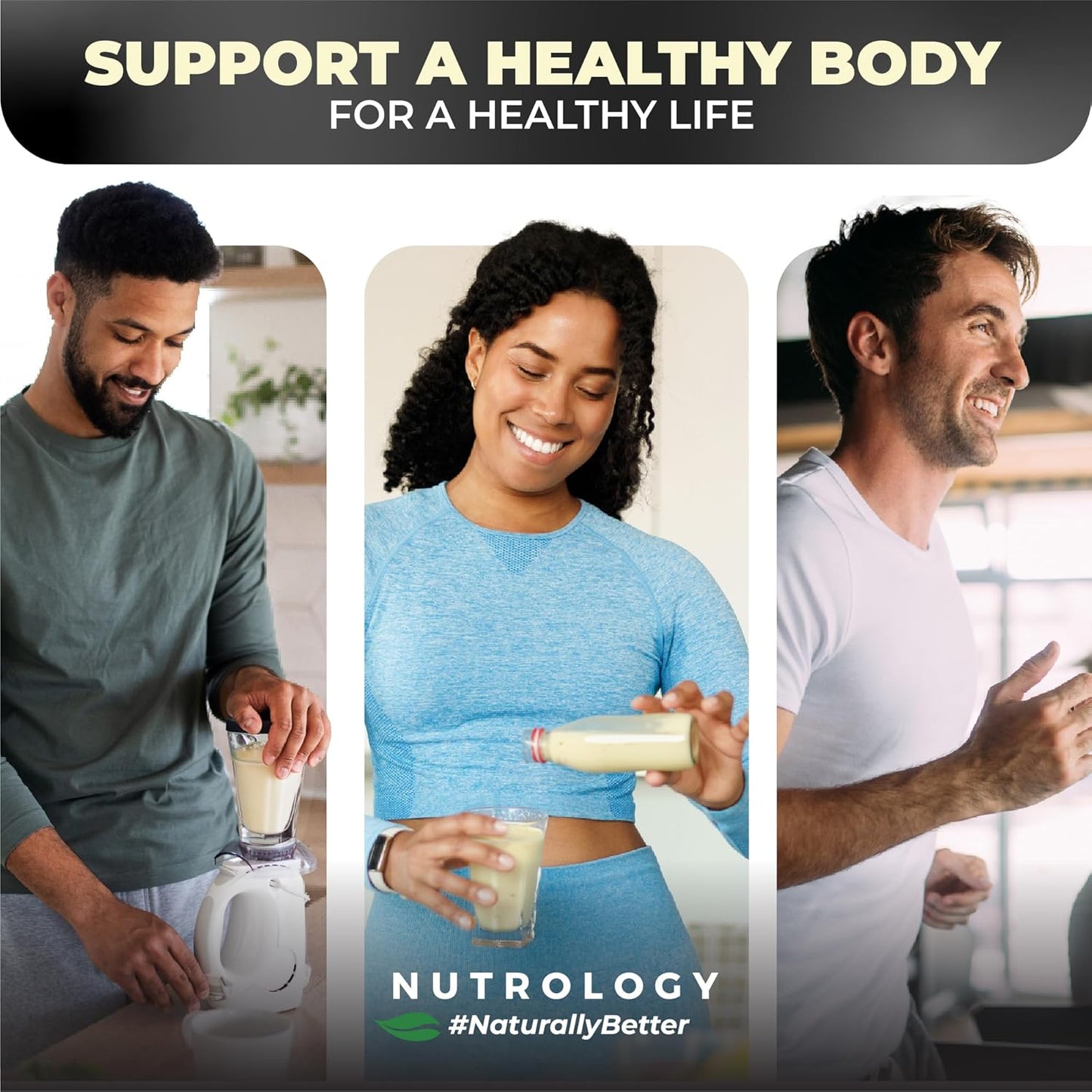 Nutrology TRIPACT Vegan Protein Powder - Organic Plant-Based Meal Replacement Shake with Pea, Rice, & Pumpkin Protein, BCAAs & Glutamine, Non-GMO - Peanut Butter & Vanilla Flavor - 20 Servings - BoostGo Australia