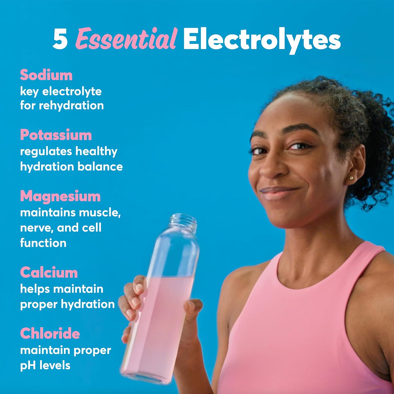 Nuun Sport Pink Lemonade Electrolyte Powder Canister - Hydration Drink Mix with 5 Essential Electrolytes, 15mg Magnesium, 1g Sugar, Non-GMO, Vegan - Up to 20 Servings