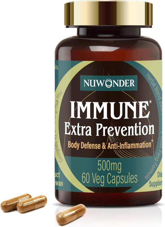 NUWONDER Immune Extra Prevention Capsules Back in Stock Soon - Natural Support, Clinically Tested, Non-Drowsy Formula, Chemical-Free